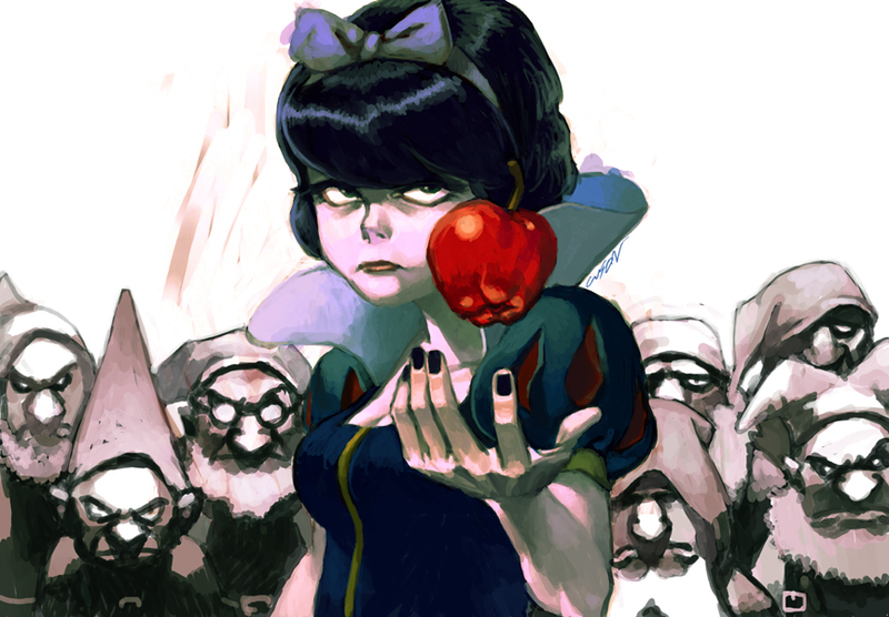Illustration for article titled Art that turns our childhood stories into dark, twisted fun